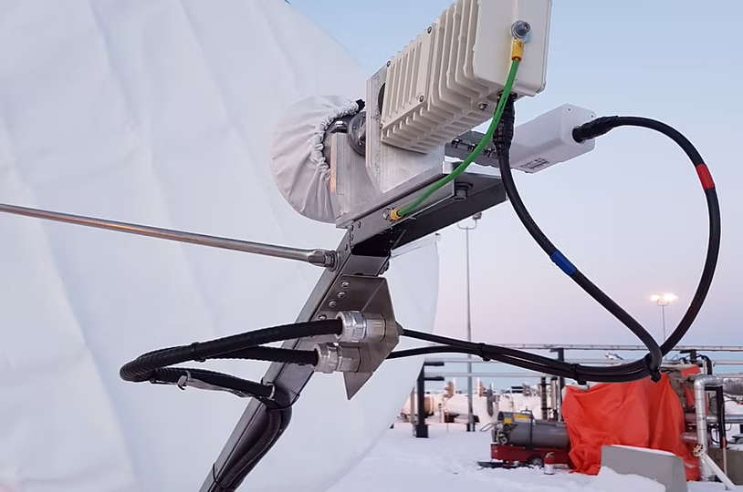 Industrial telecommunications equipment installation